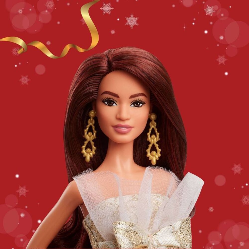 2025 Signature Holiday Barbie Fashion Doll Dark Hair Seasonal Collector Edition - Picture 2 of 4